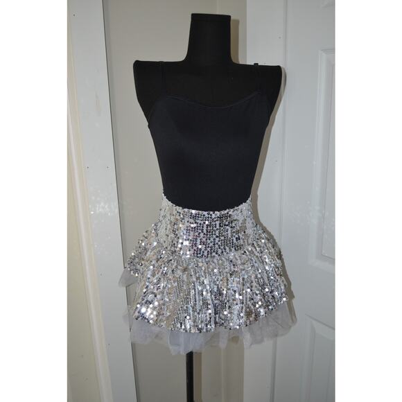 Weissman Black Top Sequin Skirt ecital Dress Costume Size Adult Small - Picture 1 of 4